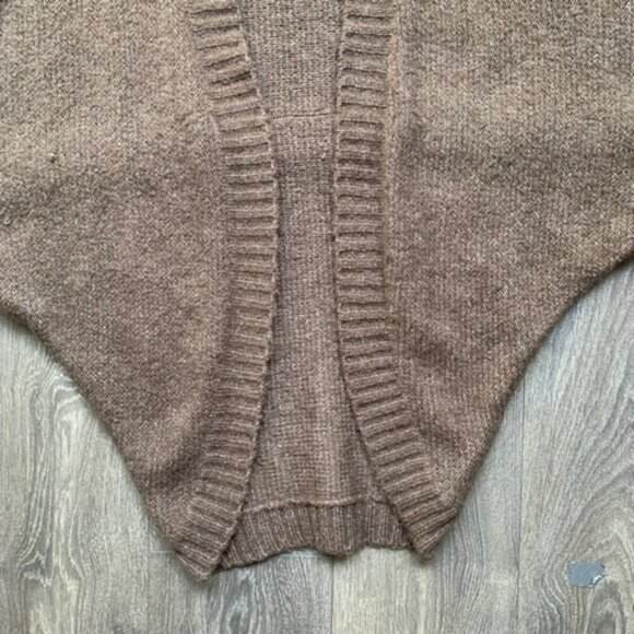 Olive & Oak Cardigan Sweater Cocoon Dolman Sleeve Open front Knit Buttons Brown - Picture 8 of 15